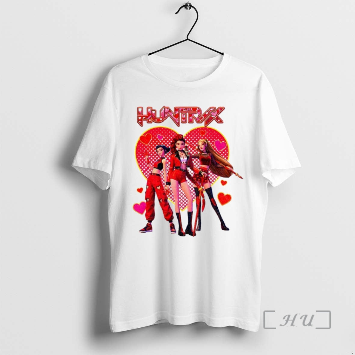 Officials Valentine Huntrix Anime Girl Group Saja Girls T-Shirts, Hoodie, Sweatshirt | PrintMintTees.com