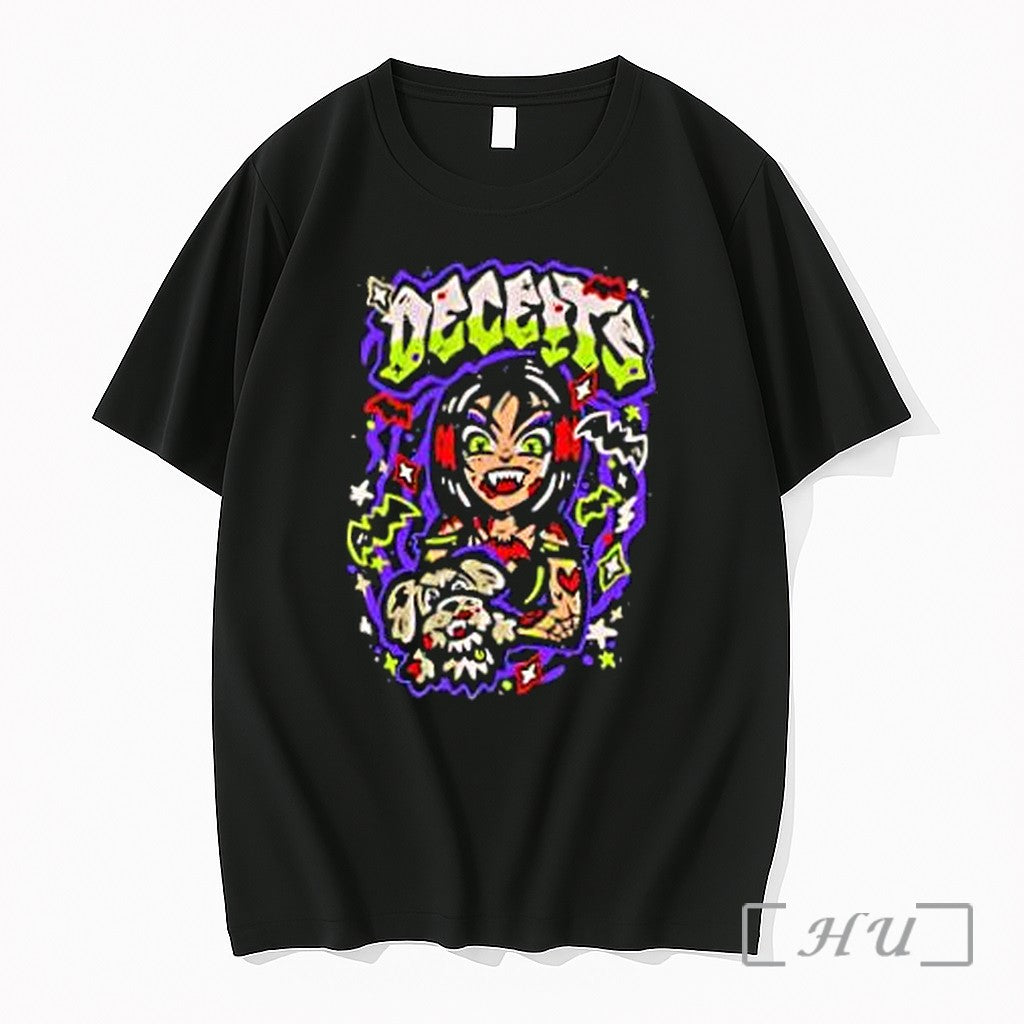 Officials Vampire Girl With Dog Deceits Art Premium T Shirts Sweater Hoodie Jpg
