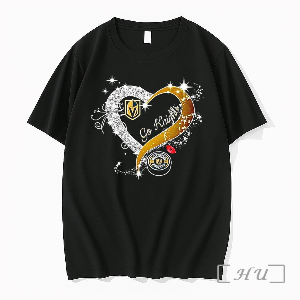 Officials Vegas Golden Knights Go Knights Heart Diamond Logo