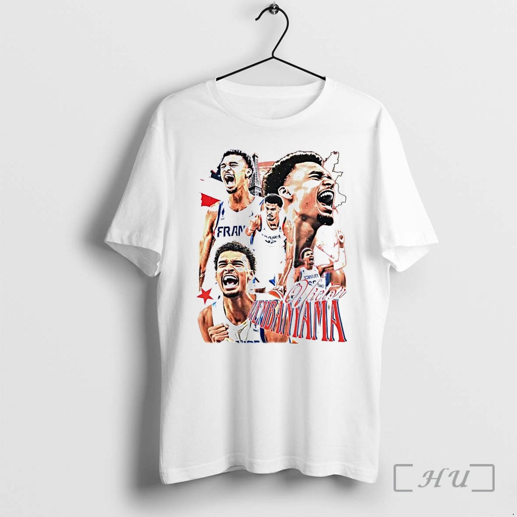 Officials Victor Wembanyama Celebrating France Basketball White