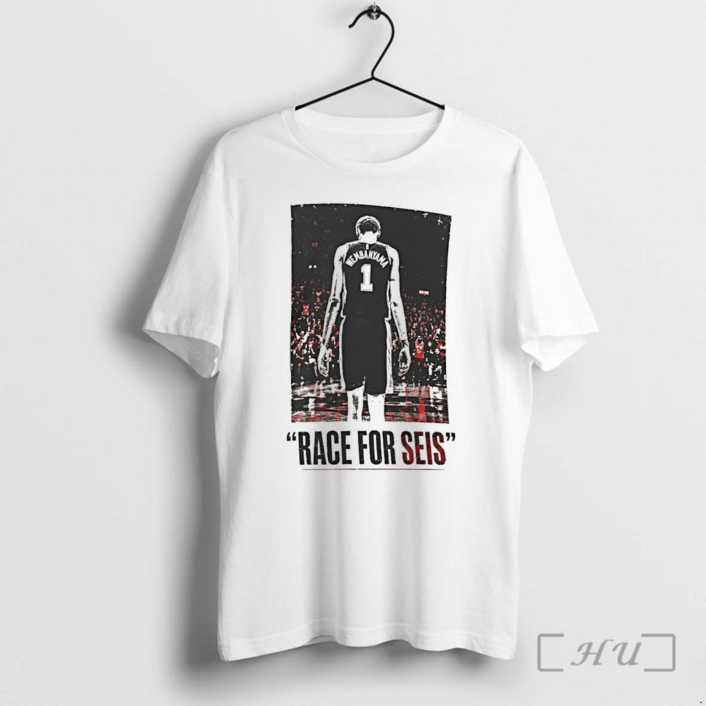 Officials Victor Wembanyama Race For Seis San Antonio Spurs Nba 2026 Basketball Premium T Shirts