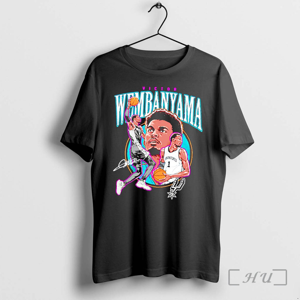 Officials Victor Wembanyama San Antonio Spurs Circle Player Signature Tee