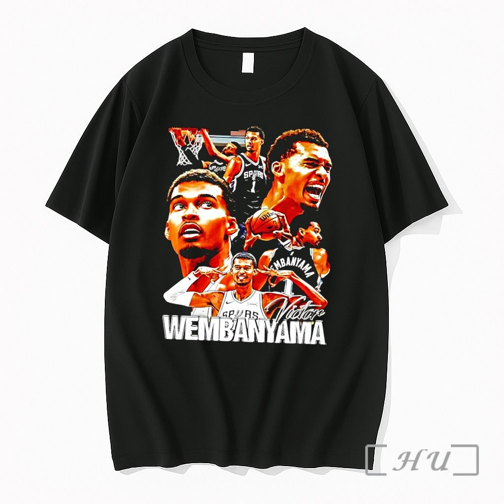 Officials Victor Wembanyama Spurs Black Premium T Shirts Sweater Hoodie Jpg