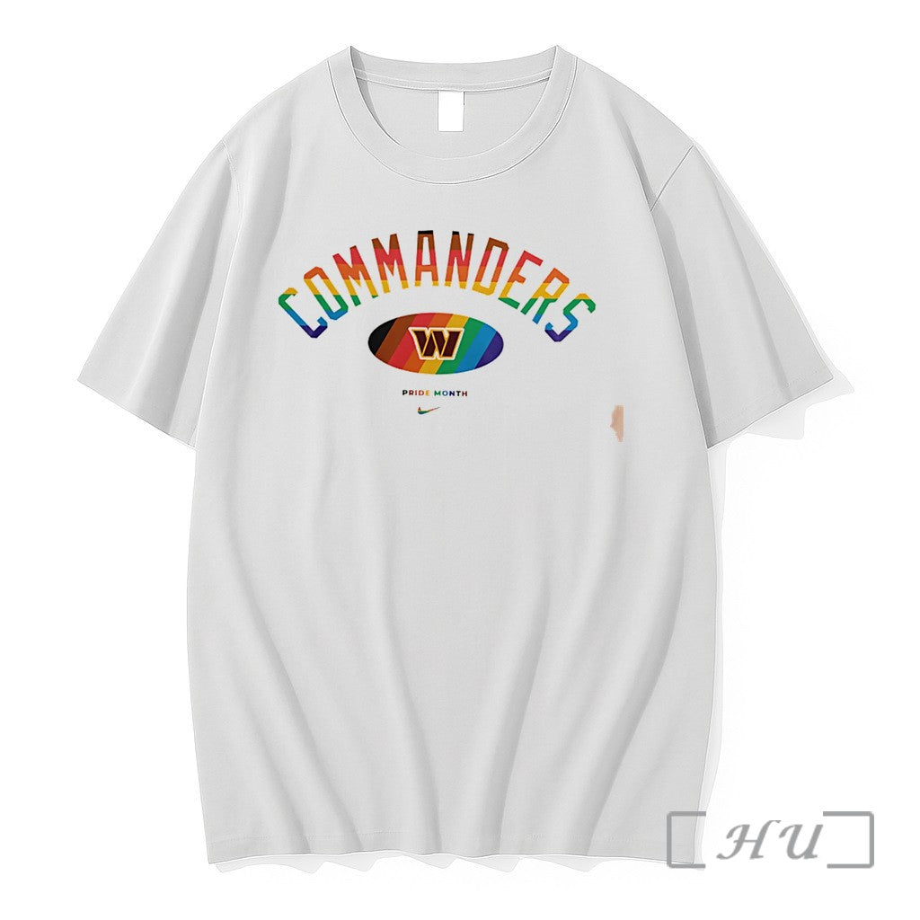 Officials Washington Commanders Pride Month Rainbow Logo Tee
