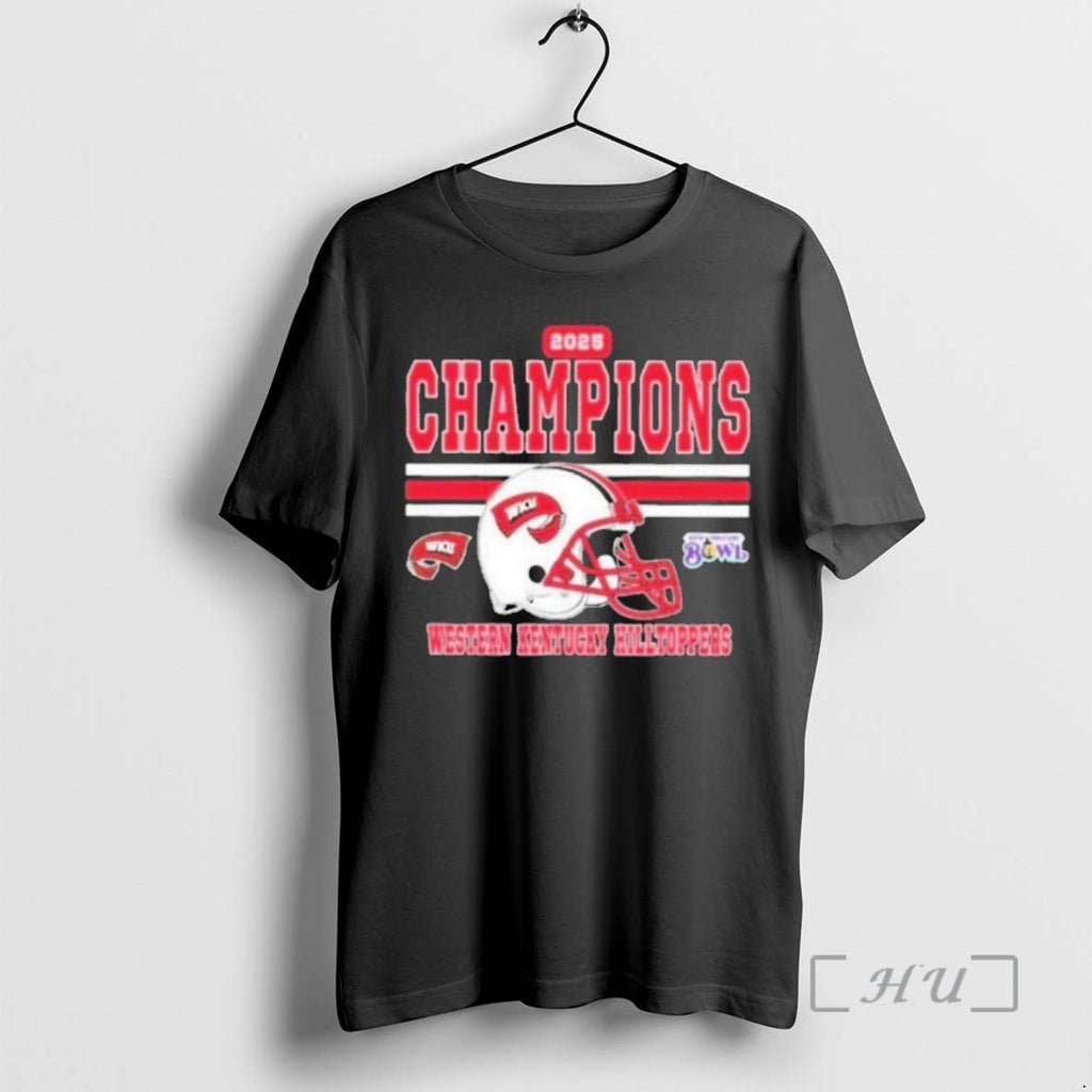Officials Western Kentucky 2025 New Orleans Bowl Champions Helmet T-Shirts, Hoodie, Sweatshirt | PrintMintTees.com