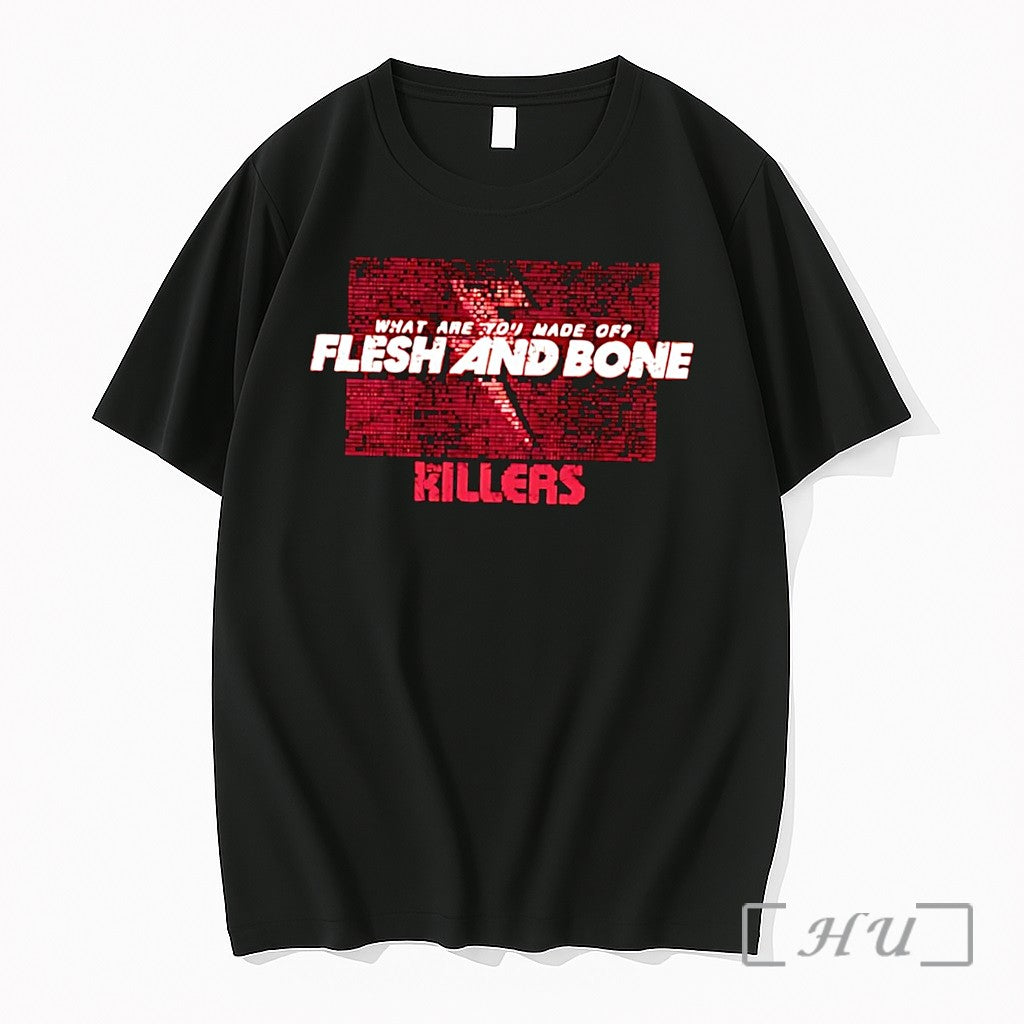 Officials What Are You Made Of Flesh And Bone The Killers Black Premium T Shirts