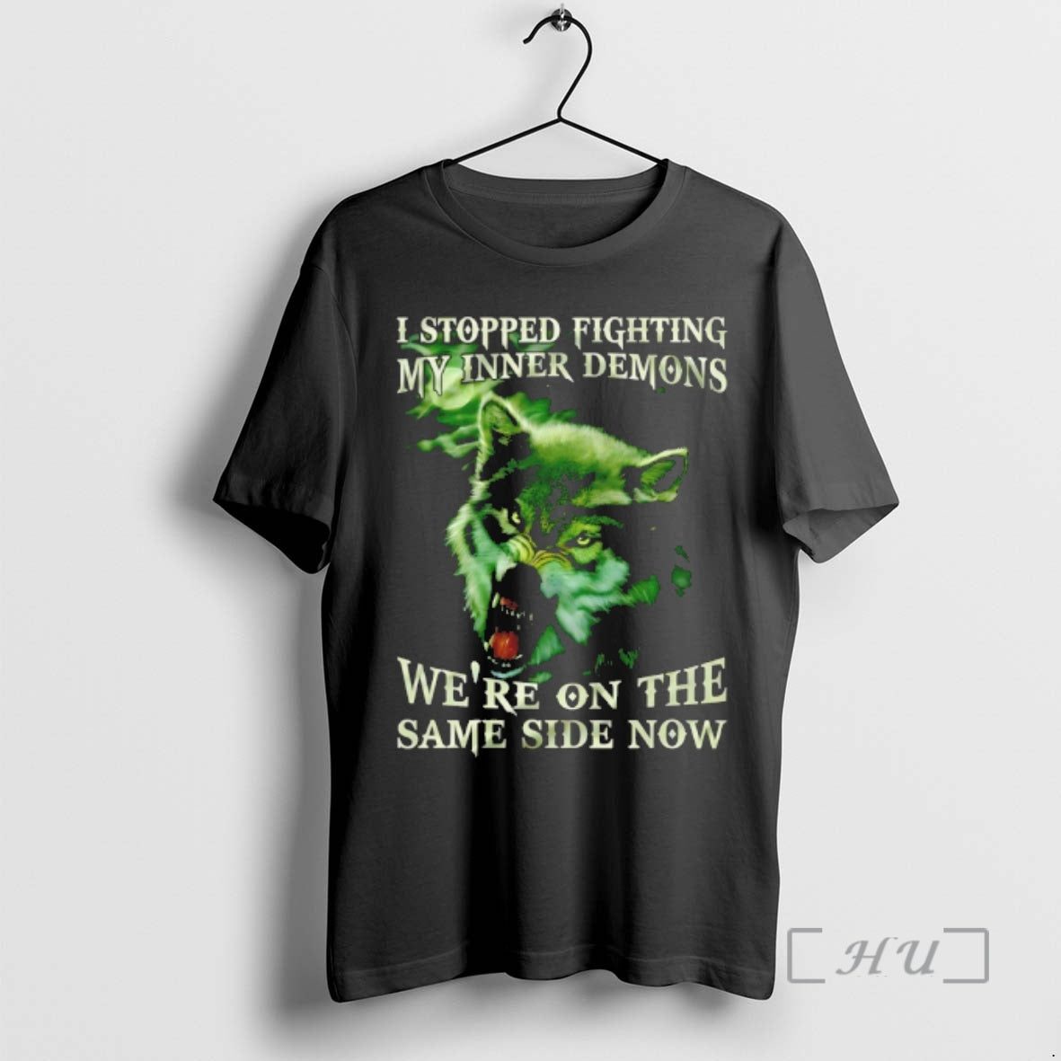 Officials Wolf I Stopped Fighting My Inner Demons Were On The Same Side Now Premium T-Shirts, Hoodie, Sweatshirt