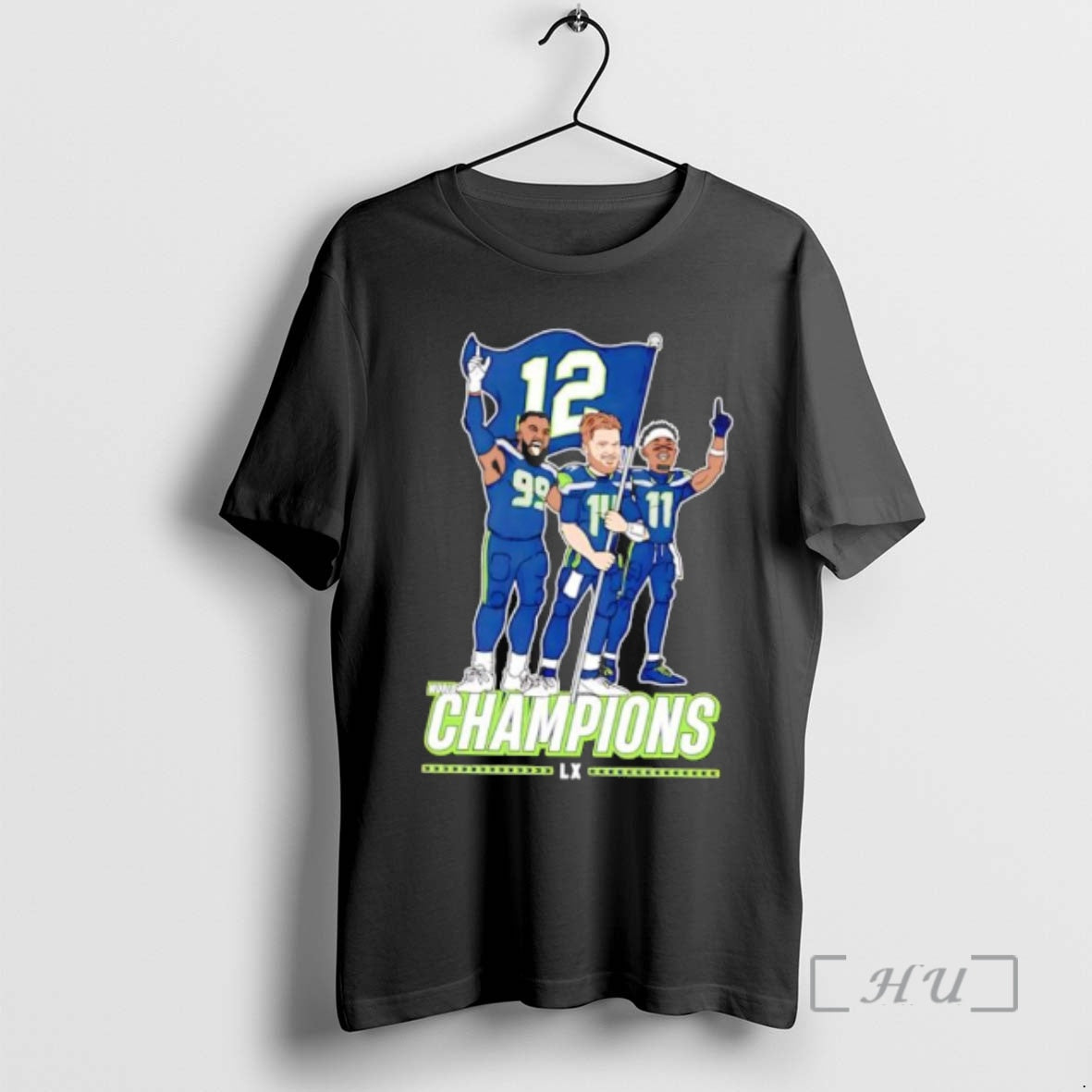 Officials World Champions Lx Seahawks Players Holding 12 Flag T-Shirts, Hoodie, Sweatshirt | PrintMintTees.com
