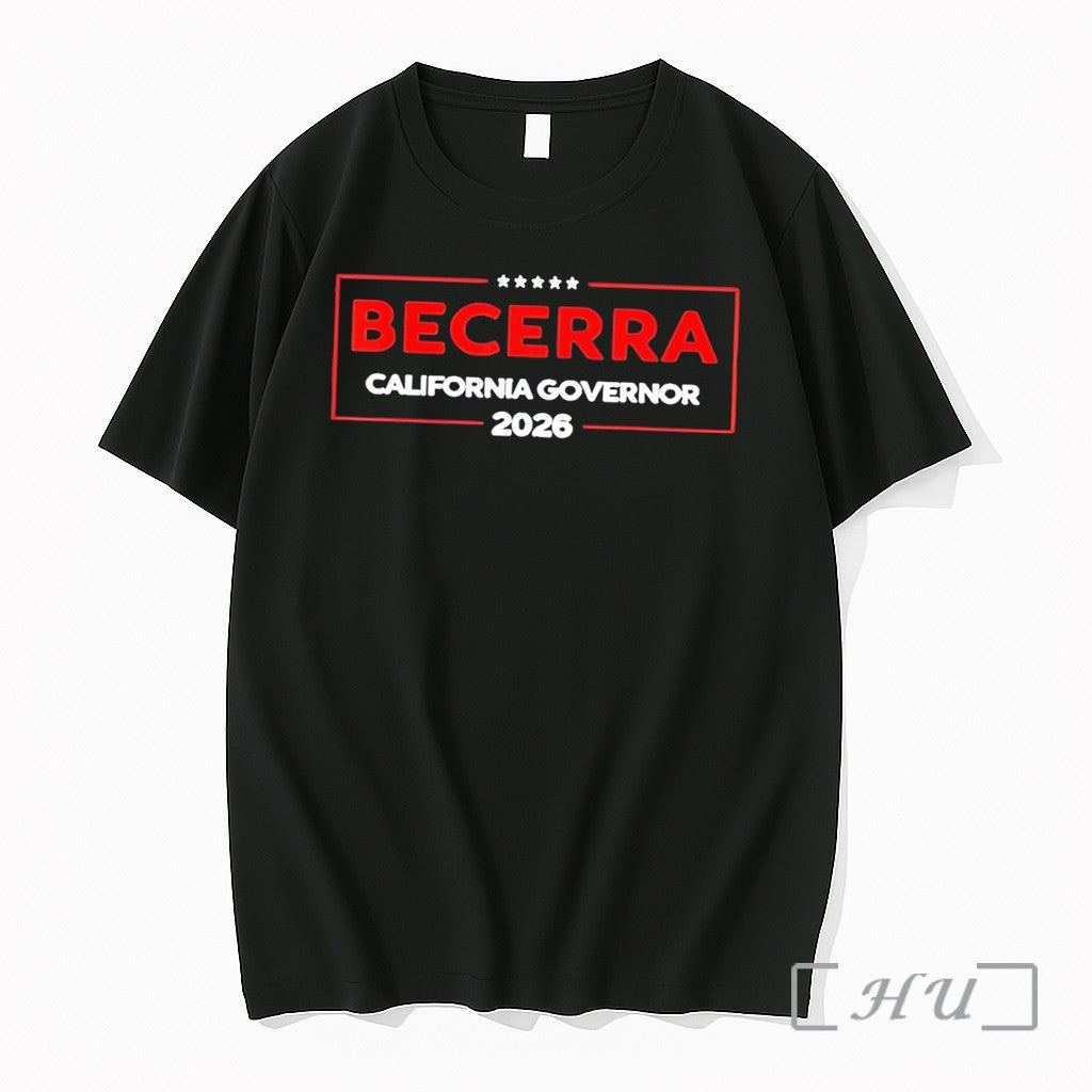 Officials Xavier Becerra For Governor Of California 2026 Us Flag Retro Tee Premium T Shirts