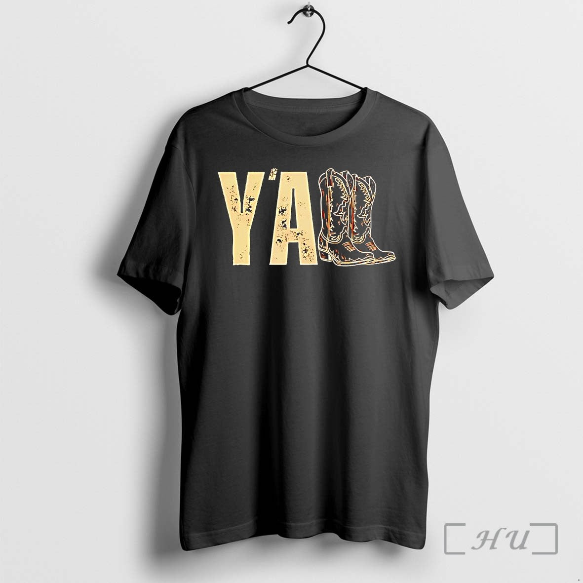 Officials Yall Southern Culture Western Lifestyle Cowboy Boots Country Music Fan Ya Premium T Shirts