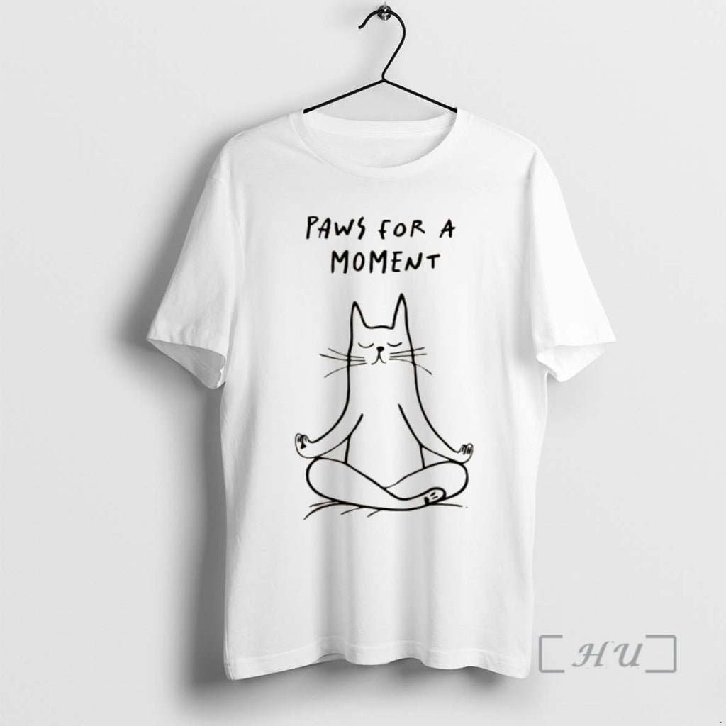 Officials Yoga Zen Cat Paws For A Moment T-Shirts, Hoodie, Sweatshirt | PrintMintTees.com