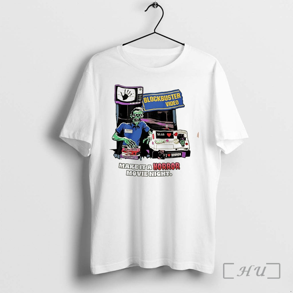 Officials Zombie Make It A Horror Movie Night Blockbuster Video Tee Premium T Shirts Sweater