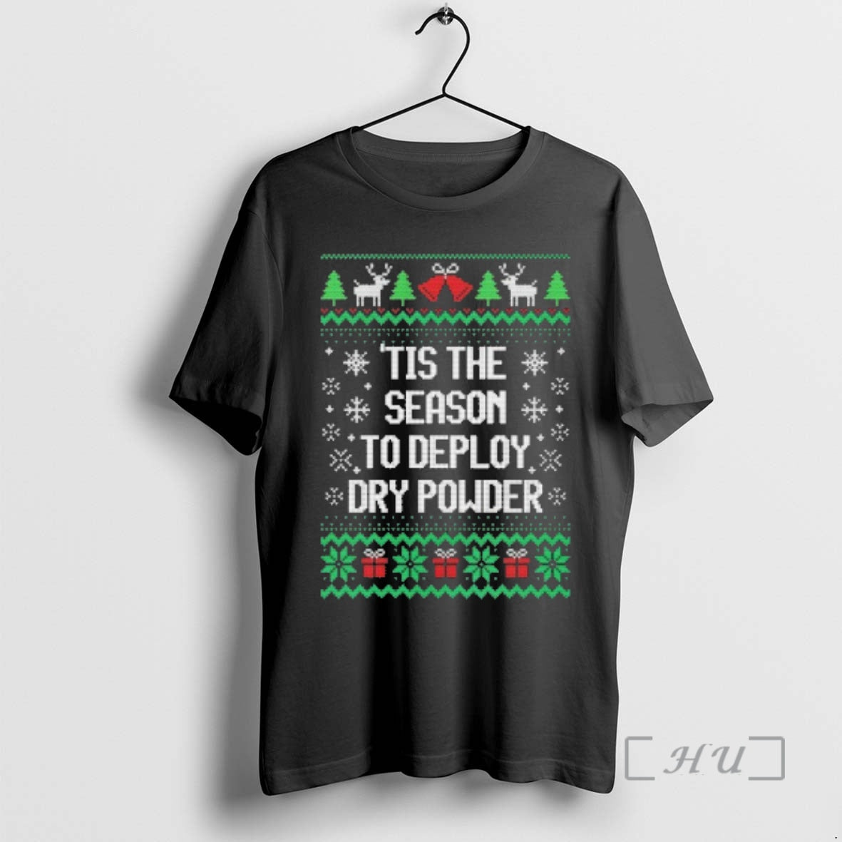 Officials Tis The Season To Deploy Dry Powder Ugly Christmas Sweat Premium T Shirts Sweater Hoodie, Sweatshirt