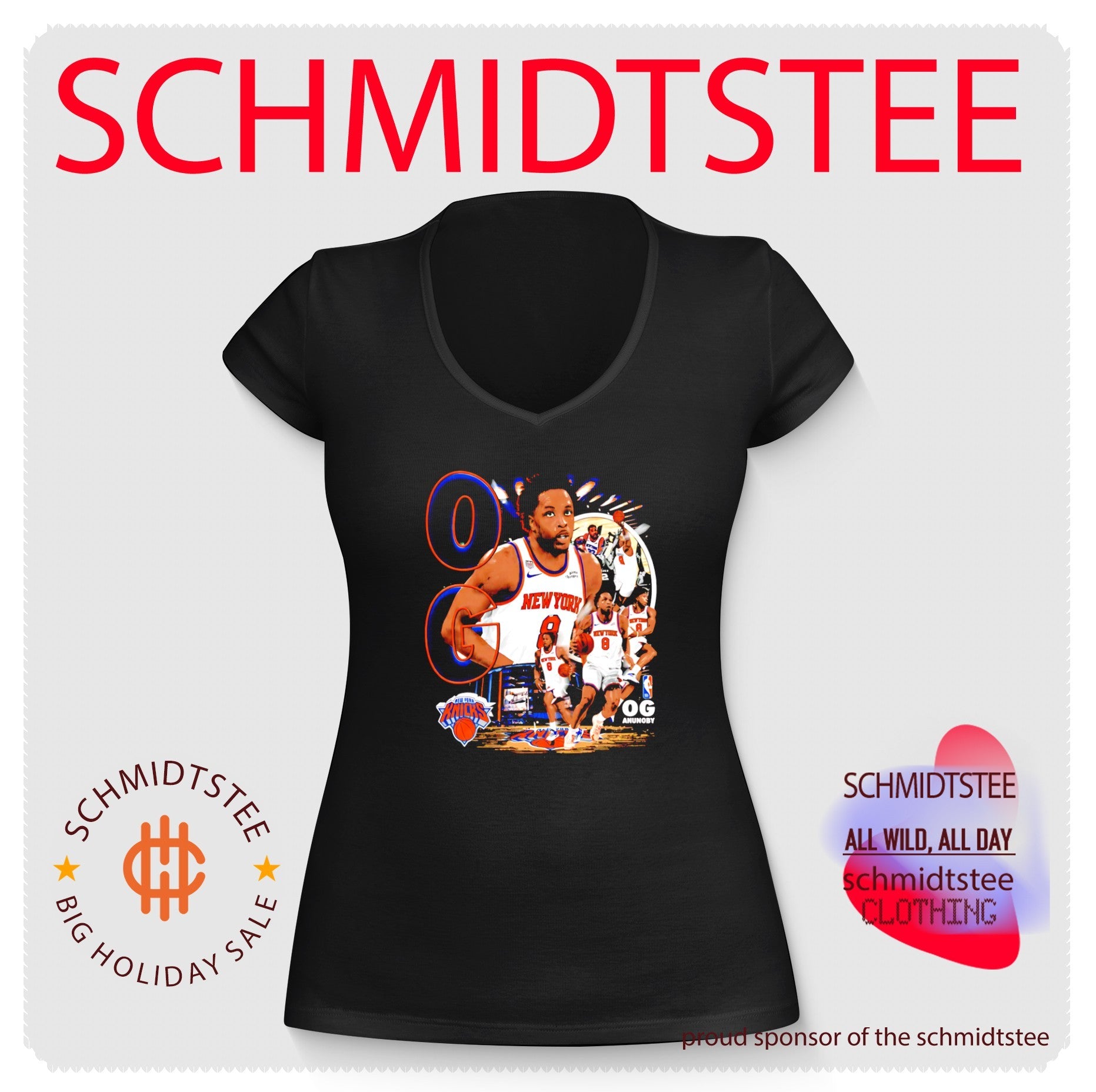 Og Anunoby New York Knicks player collage 2026 shirt