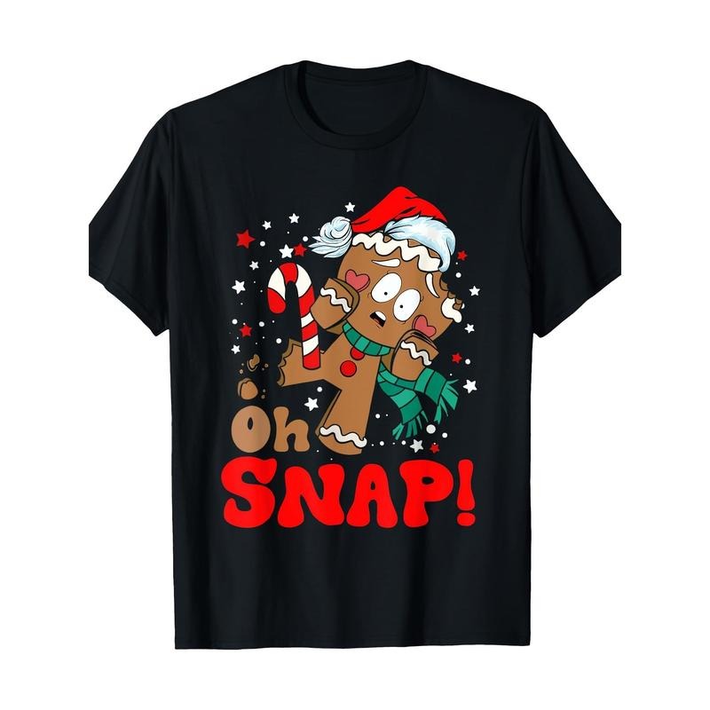 Oh Snap Gingerbread Man Christmas Funny Cookie Baking Xmas 220g 100% Cotton T-Shirt made in usastyle{n002}2 Hoodie Sweatshirt