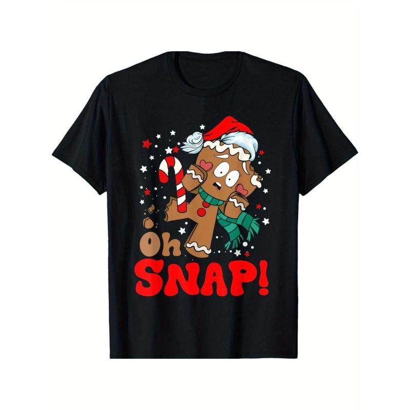 Oh Snap Gingerbread Man Christmas Funny Cookie Baking Xmas T-Shirt made in usa Hoodie Sweatshirt | PrintMintTees.com