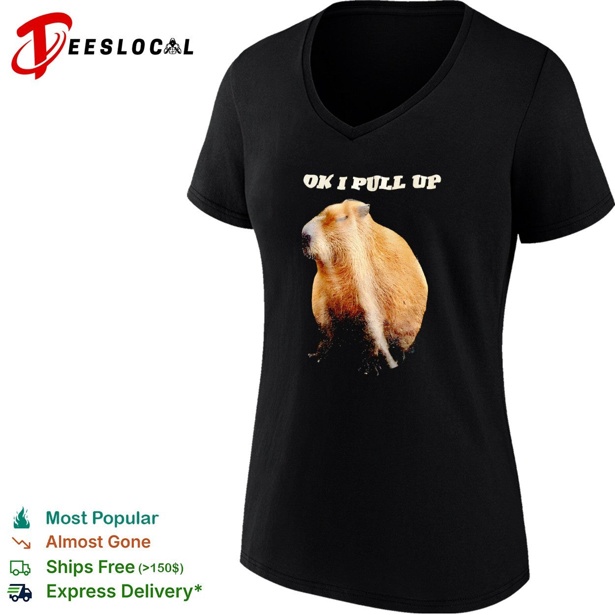 Ok I Pull Up capybara meme shirt