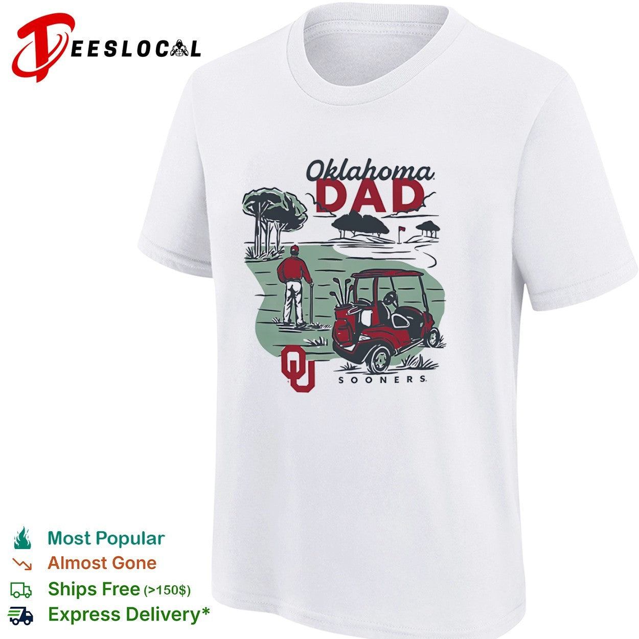 Oklahoma Dad Sooners OU Golf shirt