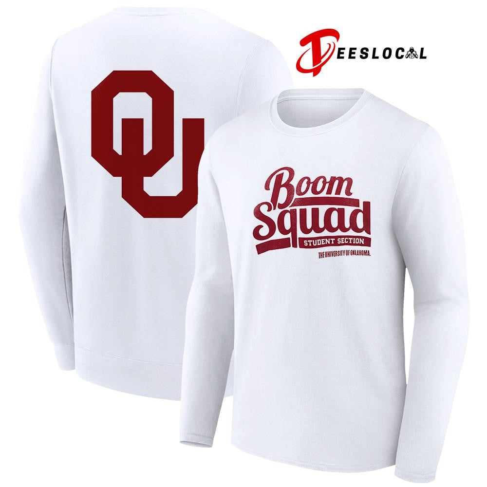 Oklahoma Soners x the University of Oklahoma x Boom Squad student section logo shirt