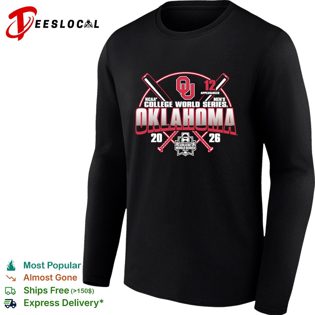 Oklahoma Sooners 12 NCAA College World Series 2026 OU Logo shirt