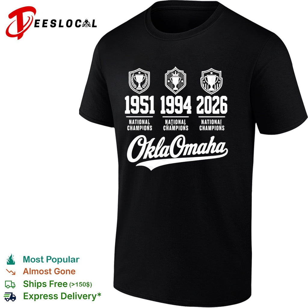Oklahoma Sooners 1951 1994 2026 National Champions OklaOmaha College Baseball shirt