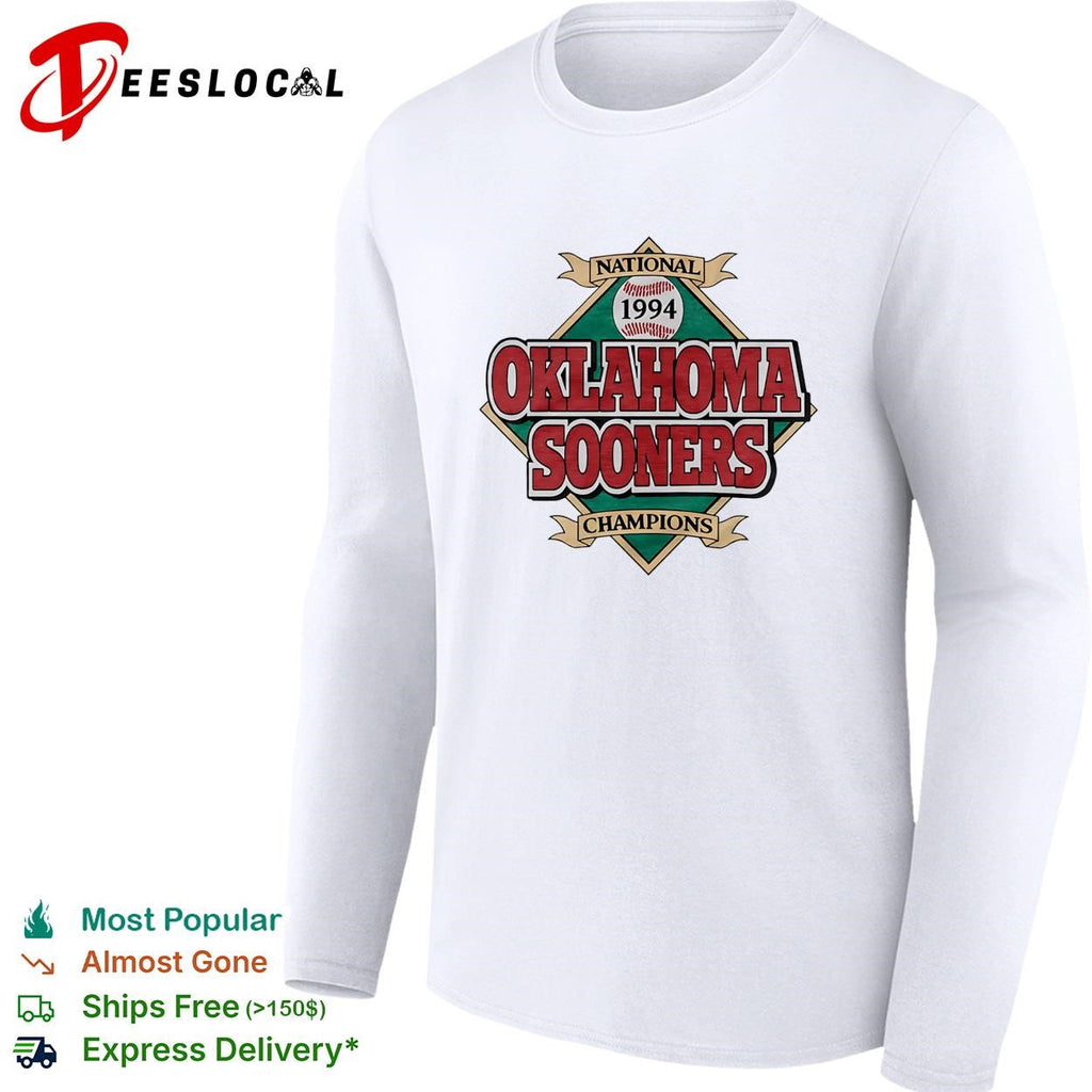 Oklahoma Sooners 1994 National Champions baseball vintage shirt