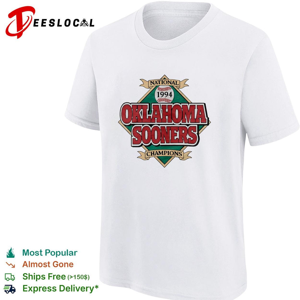 Oklahoma Sooners 1994 National Champions baseball vintage shirt