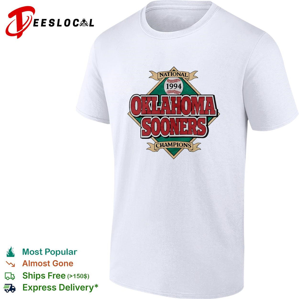 Oklahoma Sooners 1994 National Champions baseball vintage shirt