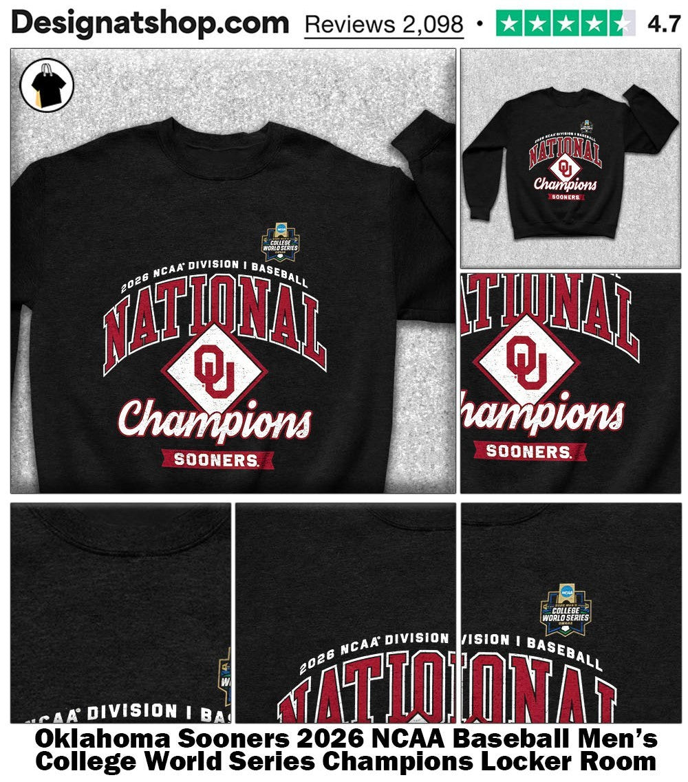 Oklahoma Sooners 2026 NCAA Baseball Men’s College World Series Champions Locker Room shirt