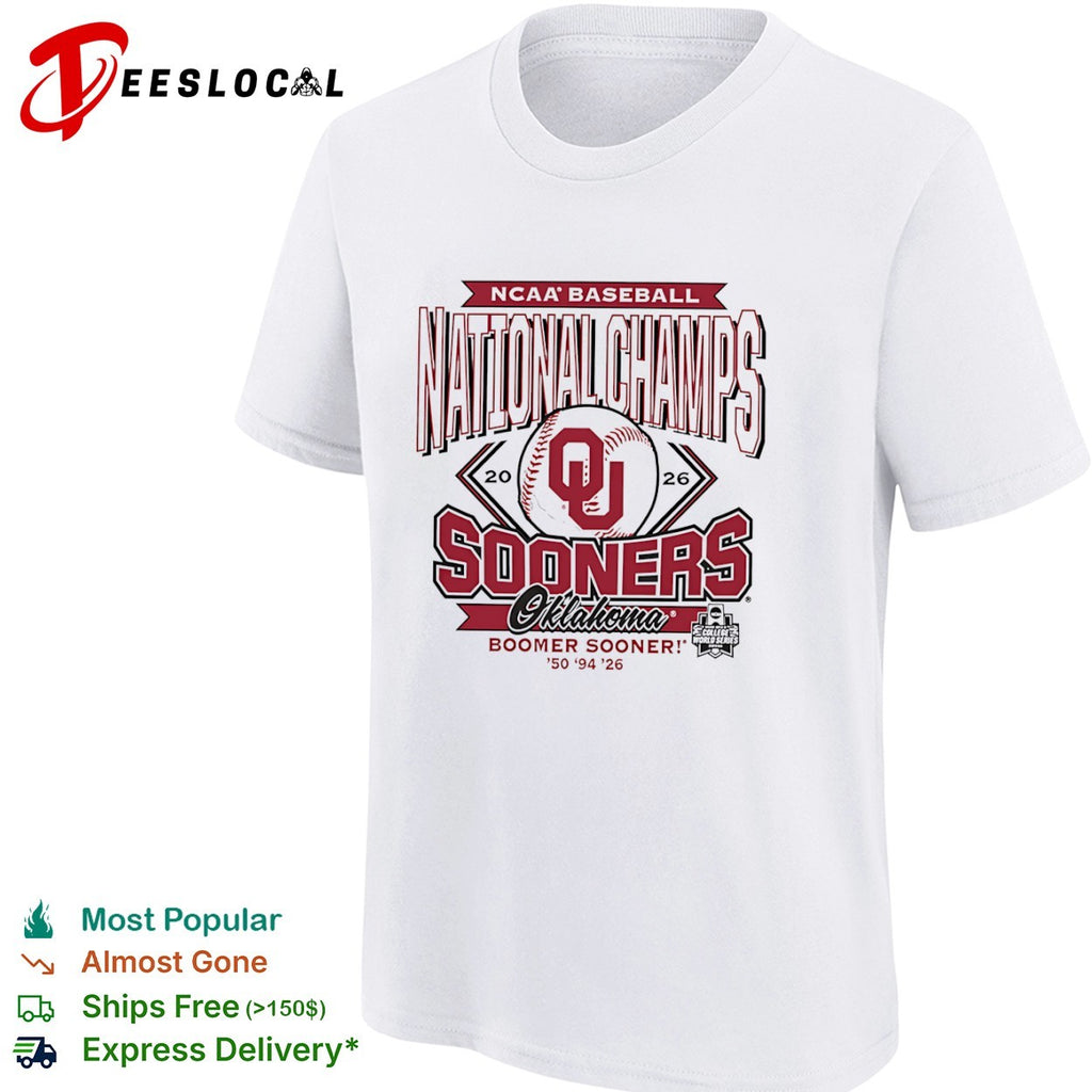 Oklahoma Sooners 2026 NCAA Baseball National Champs Boomer Sooner shirt