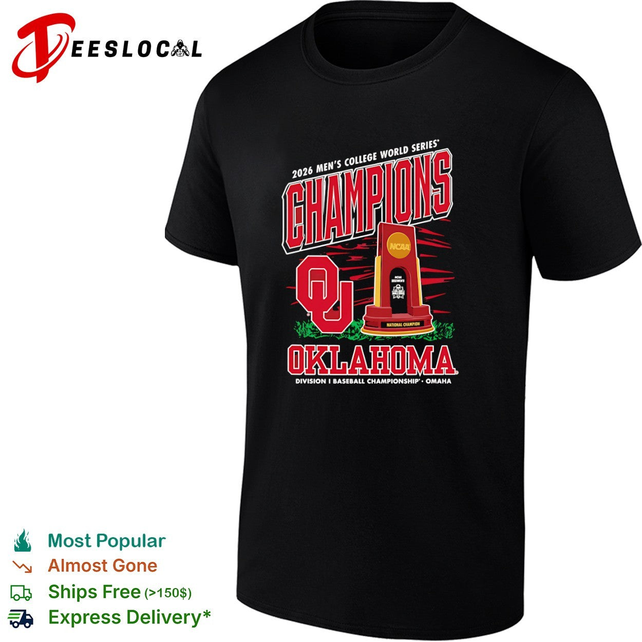 Oklahoma Sooners 2026 NCAA championship trophy shirt