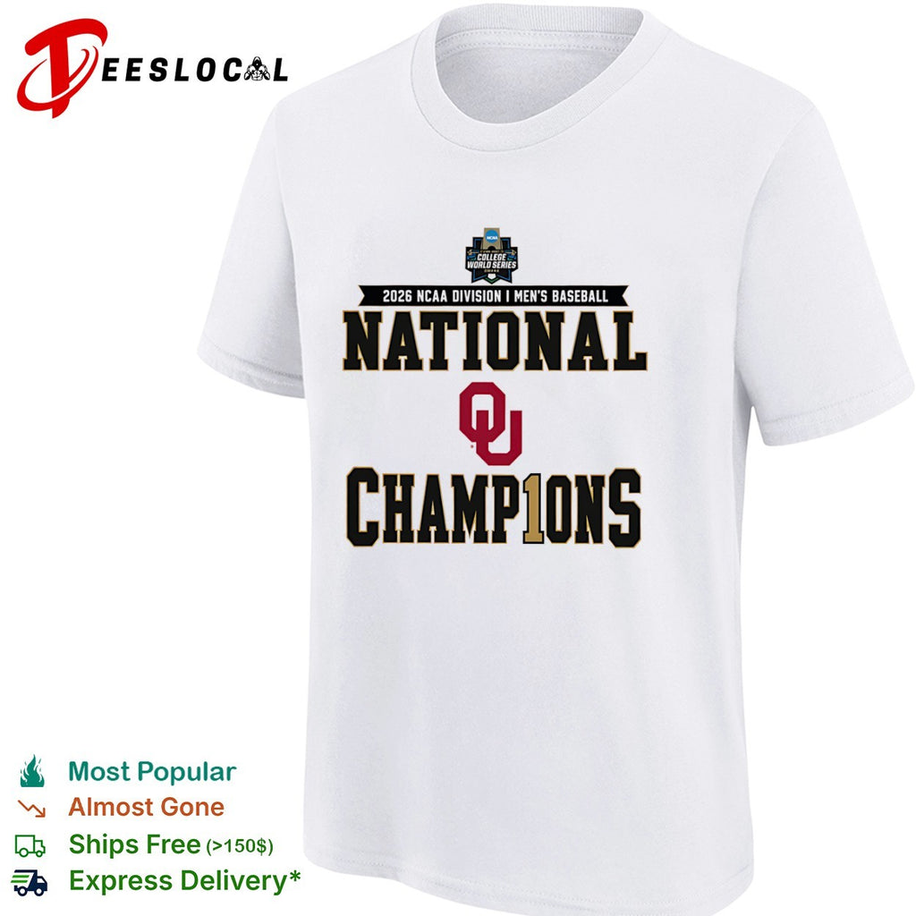 Oklahoma Sooners 2026 NCAA division I men’s baseball national champions college world series omaha shirt