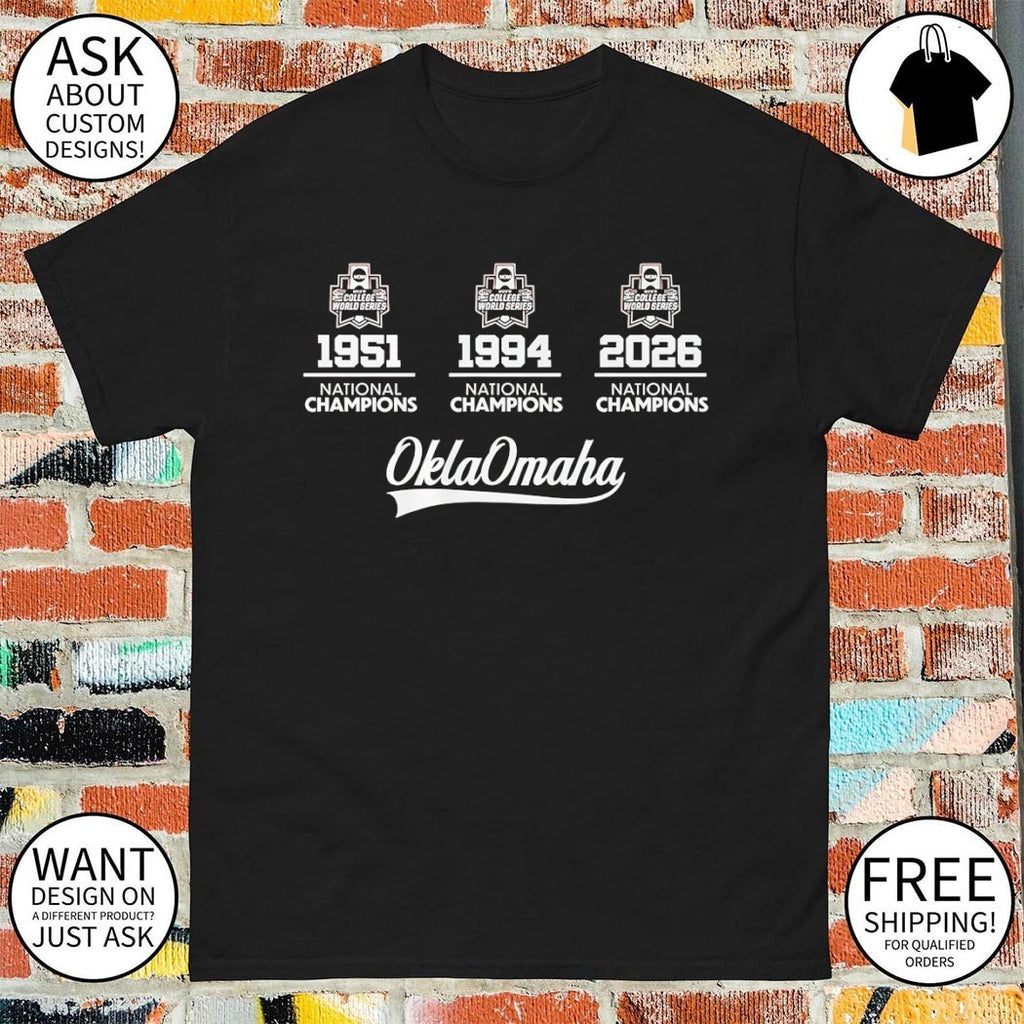 Oklahoma Sooners Baseball 3-Time National Champions Banners 2026 shirt