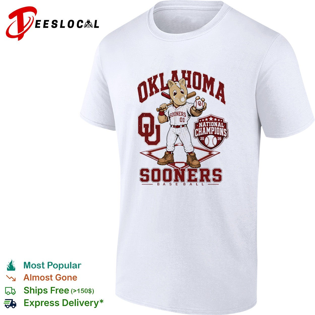 Oklahoma Sooners Baseball National Champions 2026 OU Sooners Baseball shirt