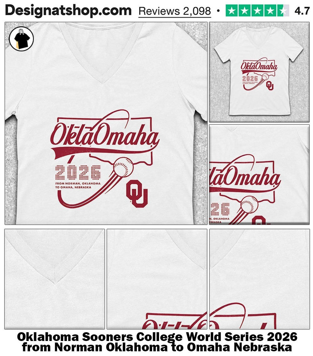 Oklahoma Sooners College World Series 2026 from Norman Oklahoma to Omaha Nebraska shirt