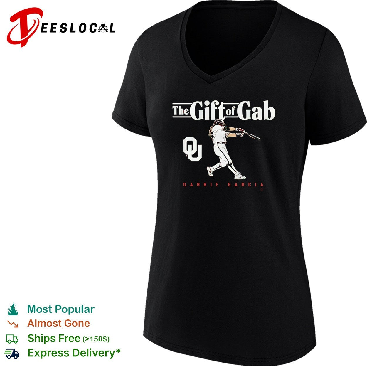 Oklahoma Sooners Gabbie Garcia the gift of gab softball player swing shirt