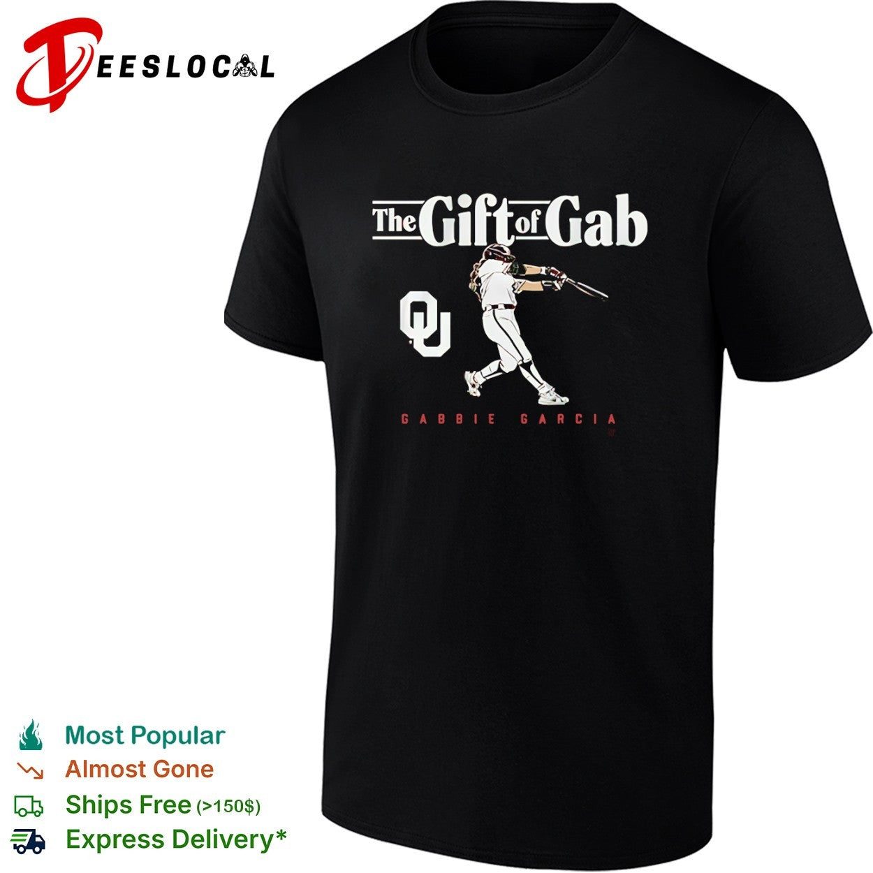 Oklahoma Sooners Gabbie Garcia the gift of gab softball player swing shirt