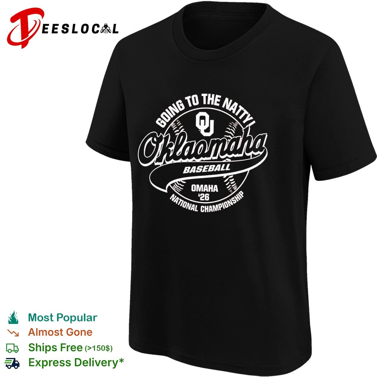 Oklahoma Sooners Going to the Natty Oklaomaha Baseball Omaha 26 National Championship OU shirt