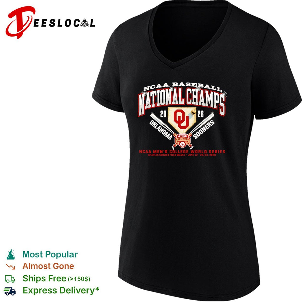 Oklahoma Sooners NCAA Baseball National Champs 2026 College World Series shirt