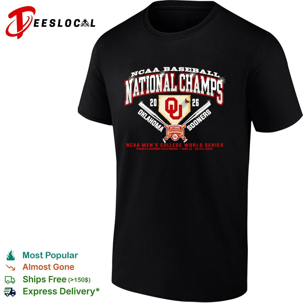Oklahoma Sooners NCAA Baseball National Champs 2026 College World Series shirt