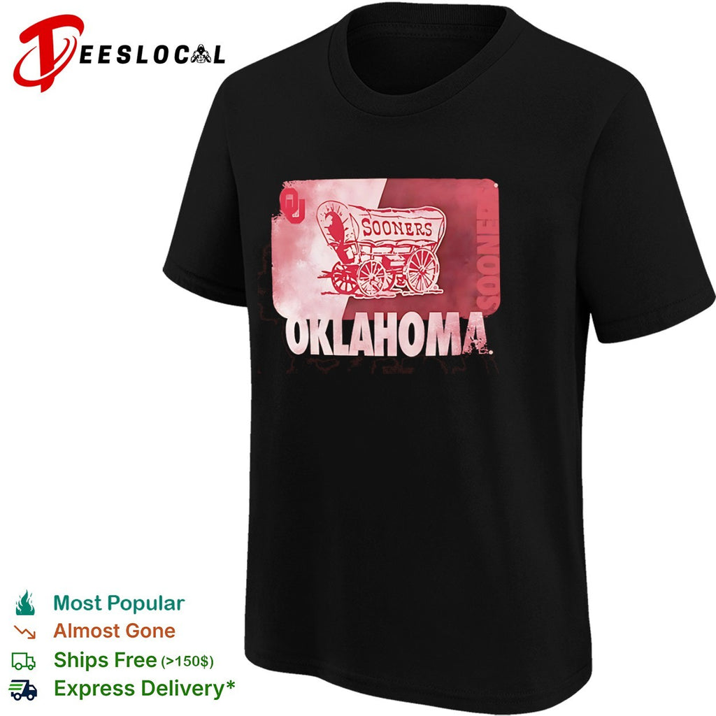 Oklahoma Sooners OU covered wagon shirt