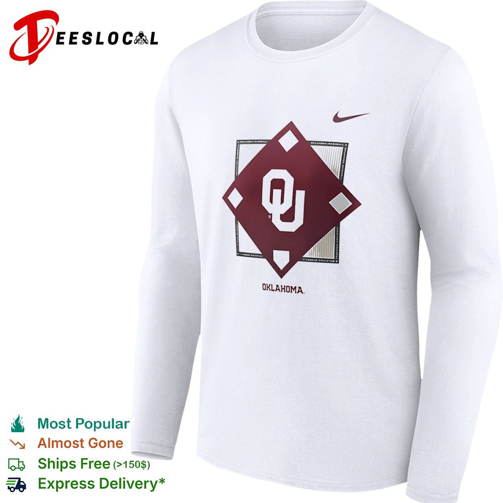 Oklahoma Sooners baseball OU logo field diamond shirt