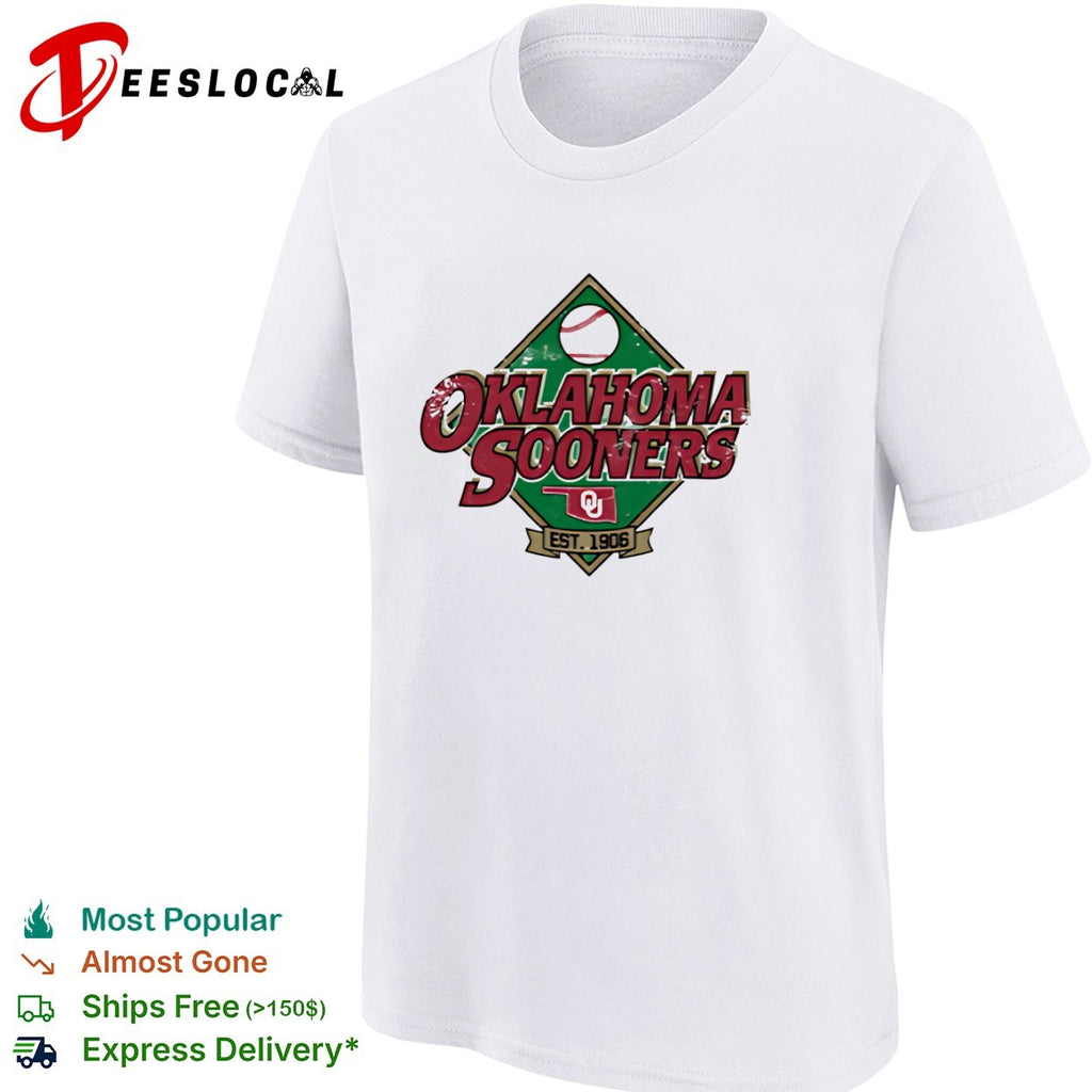 Oklahoma Sooners est 1906 baseball diamond logo shirt