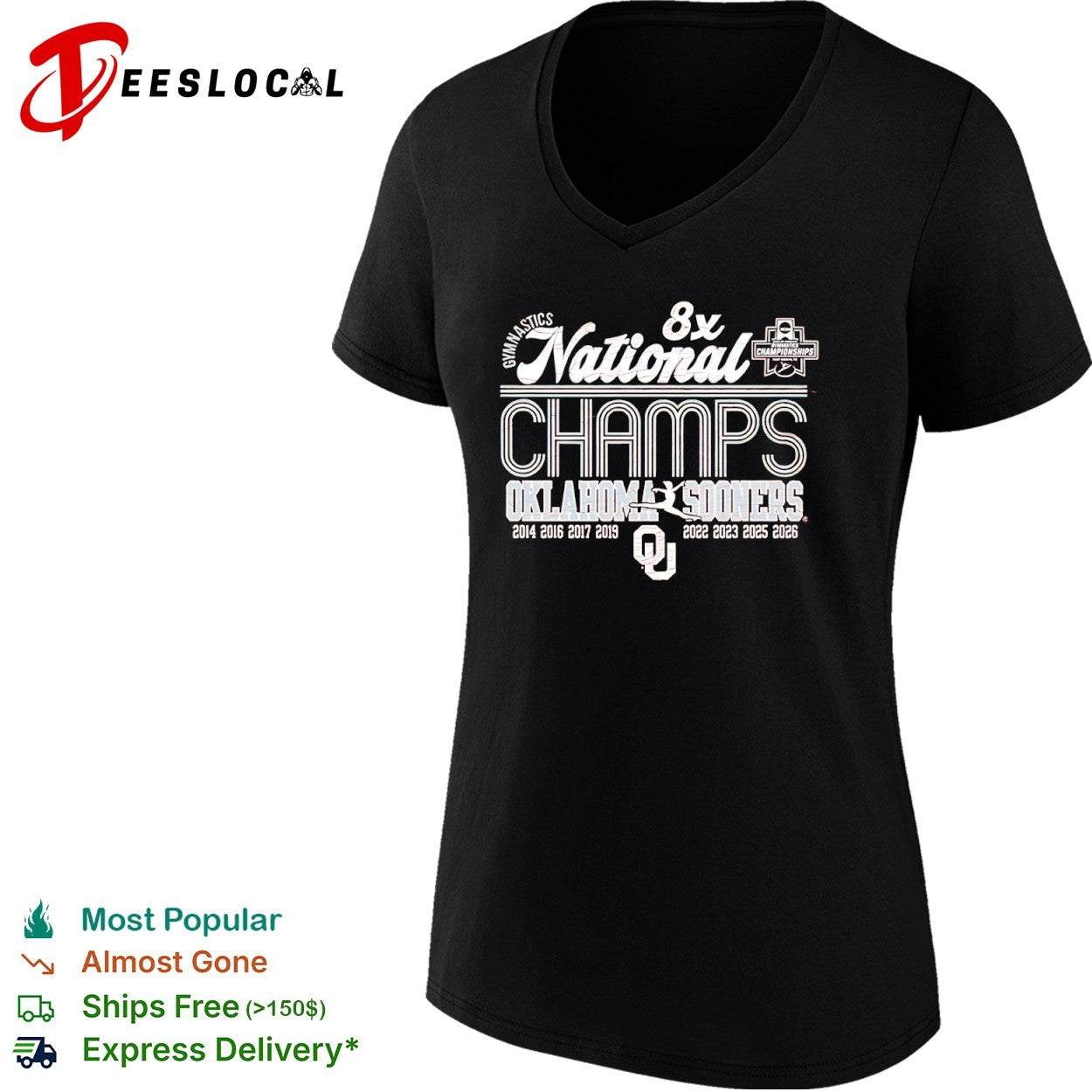Oklahoma Sooners gymnastics National Champs 2026 shirt