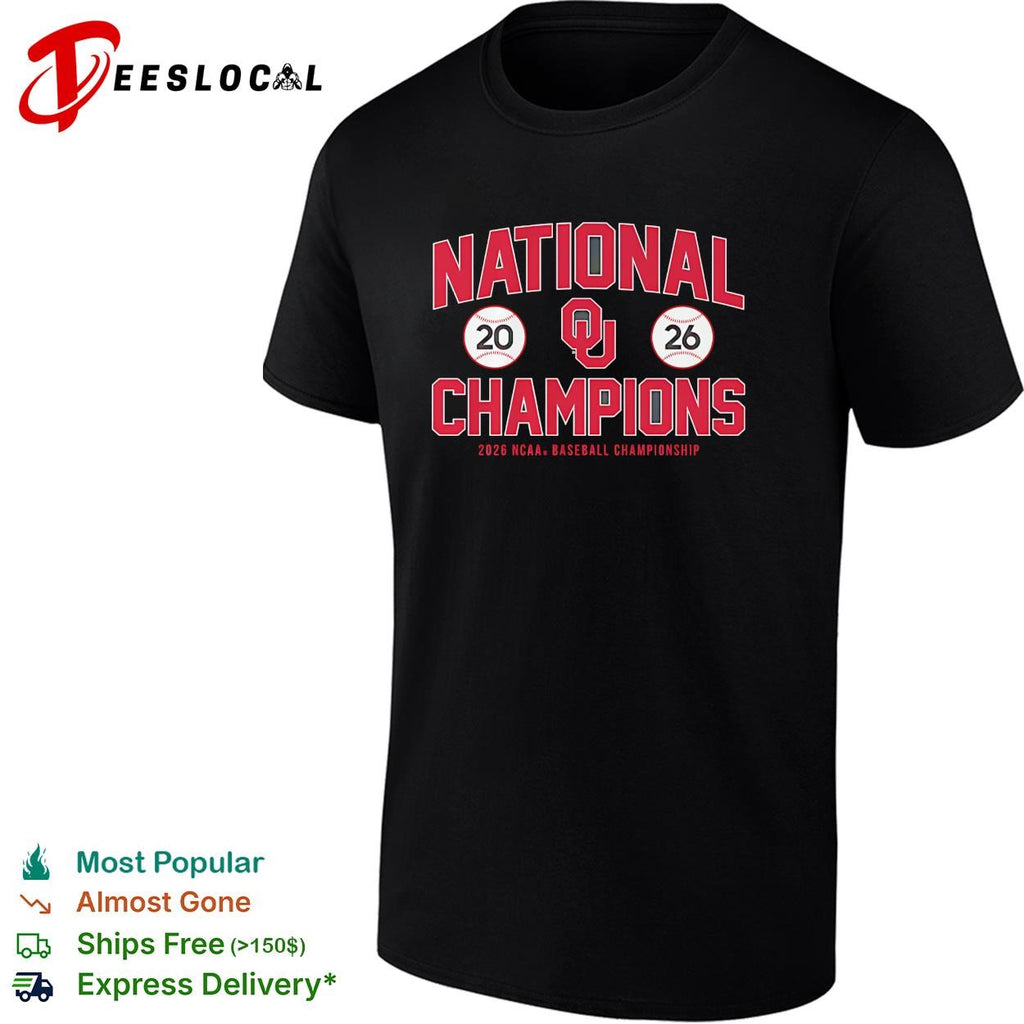 Oklahoma Sooners national champions 2026 NCAA baseball championship shirt