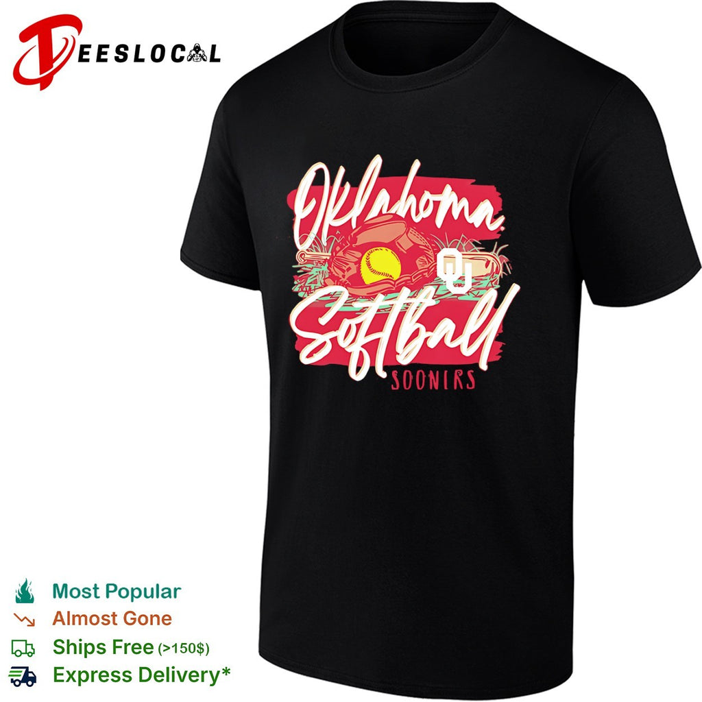 Oklahoma Sooners softball baseball glove OU logo shirt