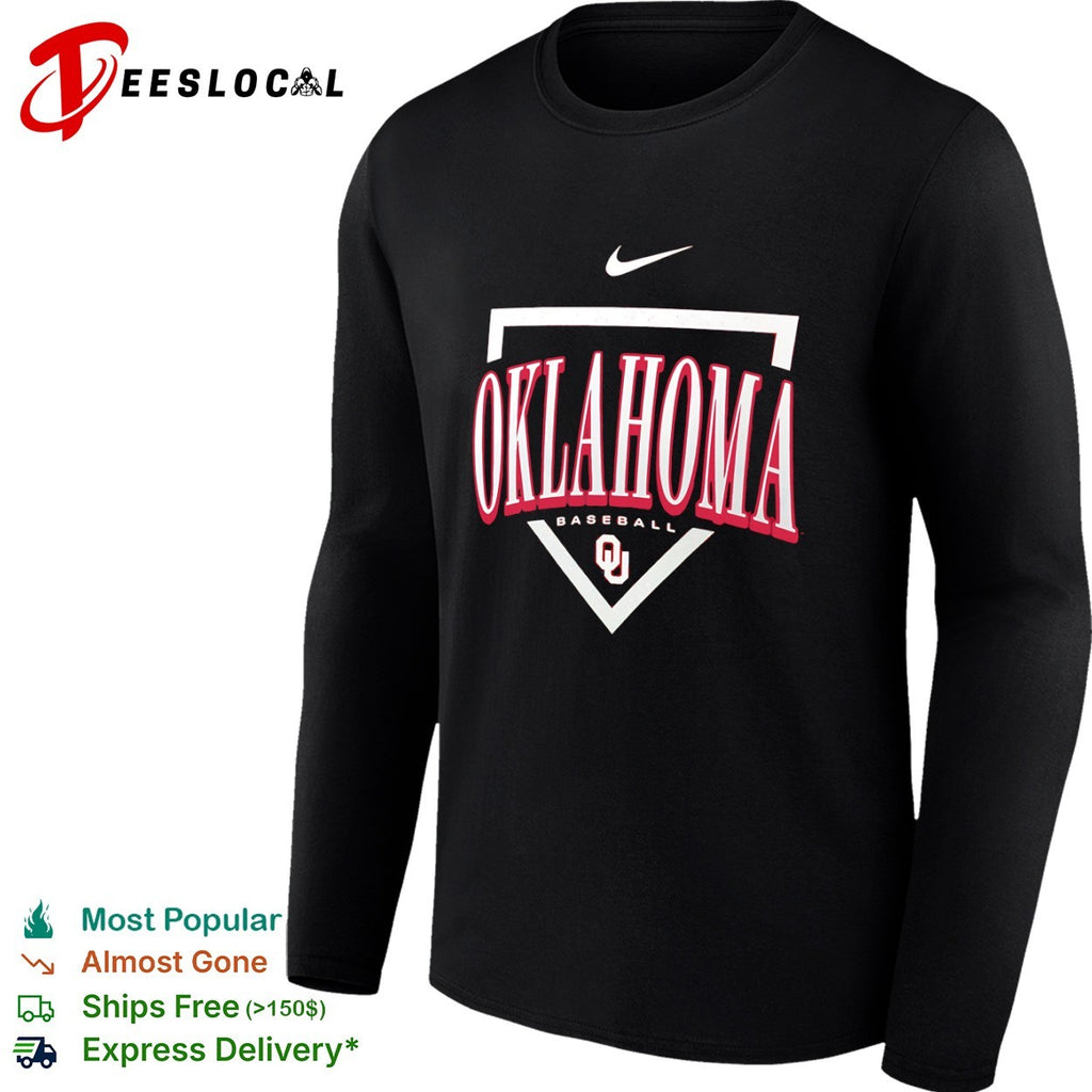 Oklahoma Sooners swoosh baseball shirt