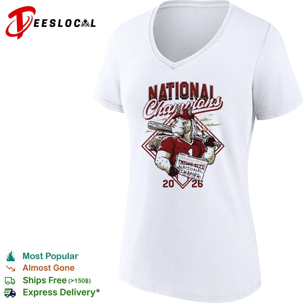 Oklahoma Sooners twelve seed national champions 2026 baseball horse mascot shirt
