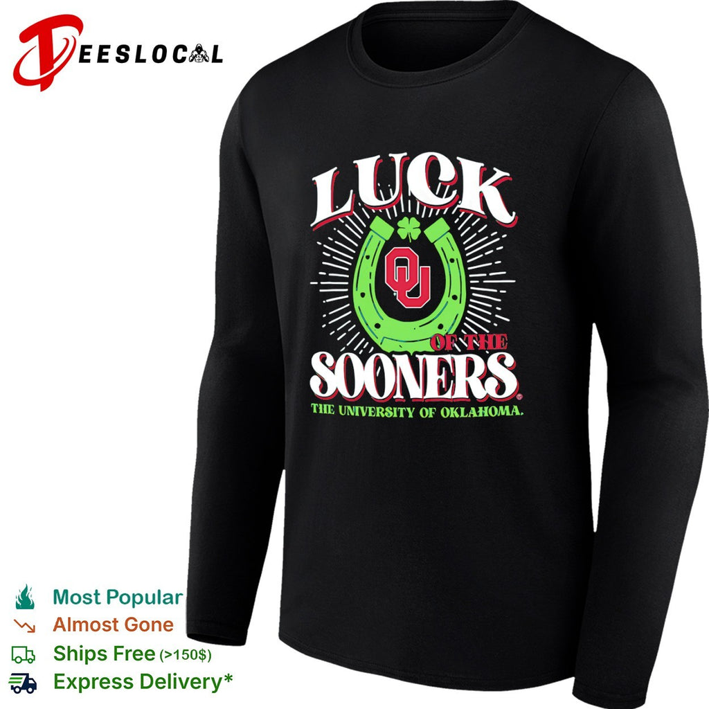 Oklahoma Sooners university horseshoe luck of the shirt