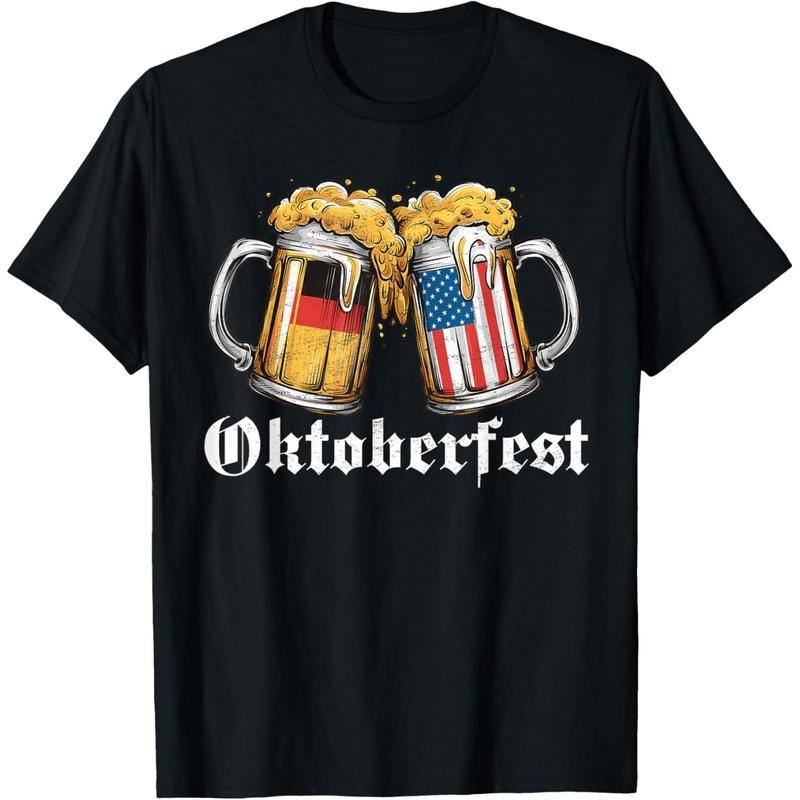 Oktoberfest Beer German American Flag T shirt Oktoberfest T-Shirt made in us Hoodie Sweatshirt | PrintMintTees.com